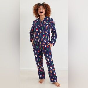 NWT Hanna Anderson adult holiday flannel pajama set